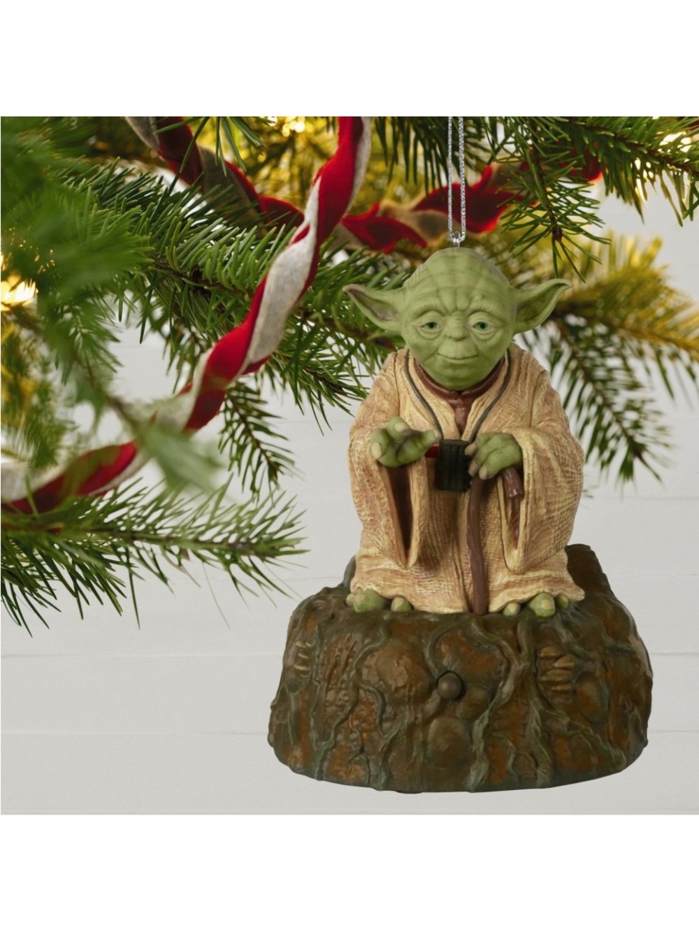 Hallmark Star Wars Ornament Jedi Master Yoda With Sounds From The Empire Stikes - Picture 3 of 14